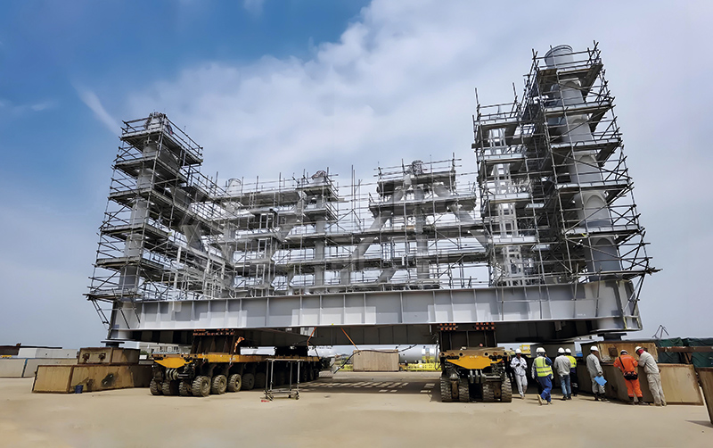 自行式液壓模塊運(yùn)輸車(chē)用于船舶螺旋槳移運(yùn)就位