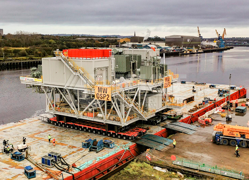 自行式液壓模塊運輸車用于海上風電大型變壓器運輸裝船