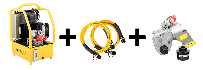 驅(qū)動式液壓扭矩扳手和電動泵一拖一配置