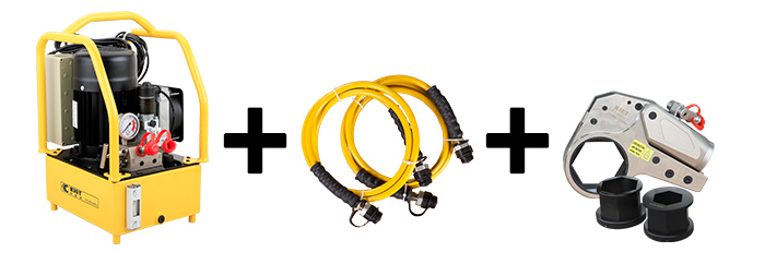 中空式液壓扭矩扳手和電動泵一拖一配置