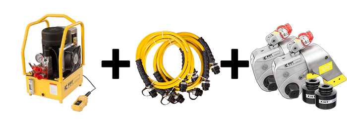 驅(qū)動式液壓扭矩扳手和電動泵一拖二配置