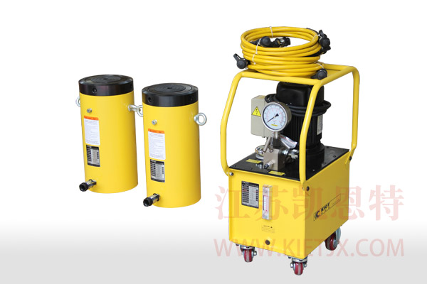 電動(dòng)液壓泵站一拖二單作用液壓千斤頂【2.2KW、手動(dòng)換向閥】